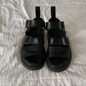 Dr. Marten Black Gryphon Brando Sandals